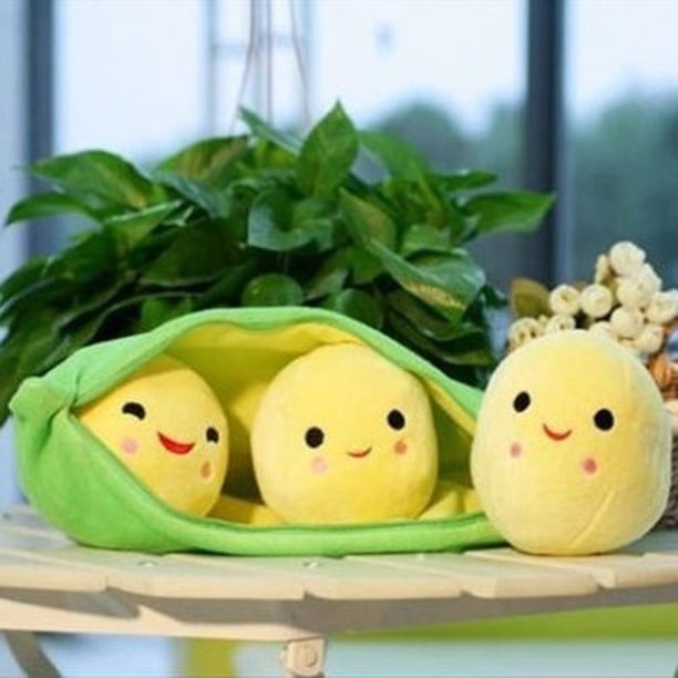 Juguete de peluche, almohada suave, vaina de guisante rellena, juguetes, regalo para niños