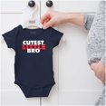 thumbnail image 5 of Cutest Little Bro Youngest Brother Bodysuit Jumper Boys Infant Baby Brisco Brands 6M, 5 of 6