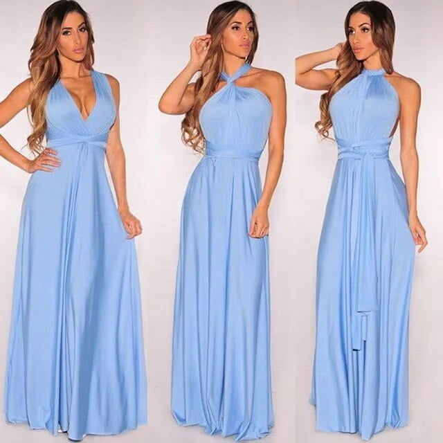 Sexy Women Multiway Wrap Convertible Boho Maxi Club Red Bandage Long Dress Party Bridesmaid Infinity Robe Longue Femme