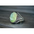 thumbnail image 3 of Roarsilver Jade Stone Ring for Men and Women-Gemstone Ring-Best Friend Gift-Unique Stone Ring | 7.5, 3 of 4