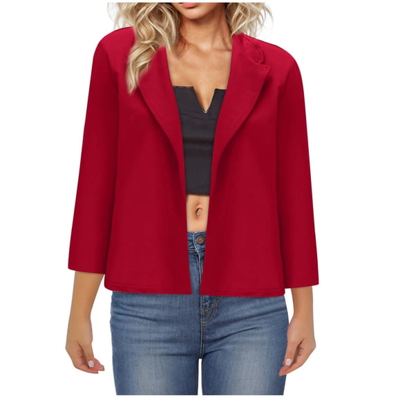 YUNAFFT Comfortable Stretch Casual Blazer for Women | Long Sleeve Slim Fit Tailored Office Jacket
