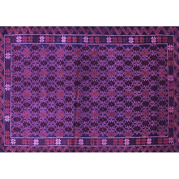 Ahgly Company Indoor Rectangle Persian Purple Traditional Area Rugs, 2' x 4'