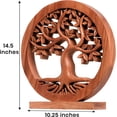 thumbnail image 2 of Decozen Home Decor Handmade Wooden Sculpture in Tree of Life Acacia Wood, Perfect for Mothers Day Gift, 2 of 7