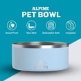 thumbnail image 3 of ALPINE Set of 2 Stainless Steel Dog Bowls, Non Slip, Metal Pet Bowl for Food and Water, Double Walled Insulated, Rustproof, Dishwasher Safe (32 oz, Sky Blue), 3 of 7