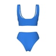 thumbnail image 5 of Daiia Dodgerblue Women's Bikini Set Two Piece Swimsuit High Waisted Bikini Adjustable Straps Bikini Perfect for Beach, Pool, and Summer Vacation-, 5 of 9