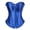 Blue, variant on Corsets for Women Overbust Bustier Wedding Lace Up Boned Plus Size Bodyshaper Costume Top Black XS
