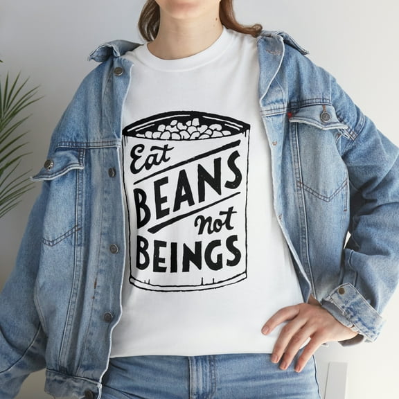 Eat beans not beings-Retro Design-Vegan Vegetarian T-Shirt