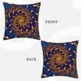 thumbnail image 4 of Housses de Coussin Décoratives en Velours Lot de 2, Housse de Coussin Carrée Douce avec Fermeture Éclair Invisible Impression Spirale Bleu Fractal, 20"x20 Pouces, 4 of 6
