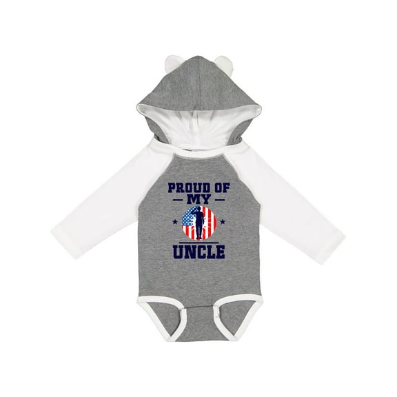 Inktastic Military Uncle Proud Nephew Boys or Girls Long Sleeve Baby Bodysuit