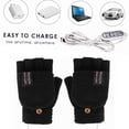 thumbnail image 1 of Guantes Usb Tmvgtek Guantes Eléctricos De Calefacción De Doble Cara Manopla De Medio Dedo Con Calefacción Usb (Negro), 1 of 3