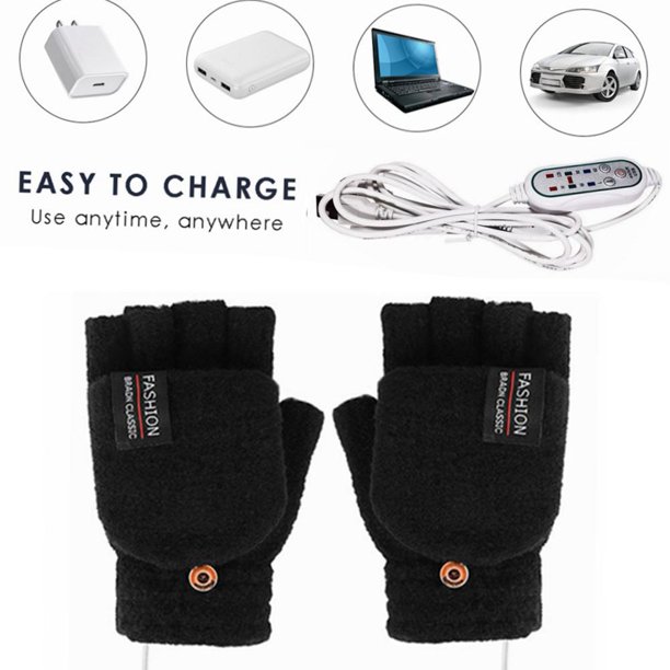 Guantes USB Guantes de calentamiento eléctricos de doble cara de punto para hombres y mujeres mitón de otoño cálido grueso FLhrweasw Nuevo