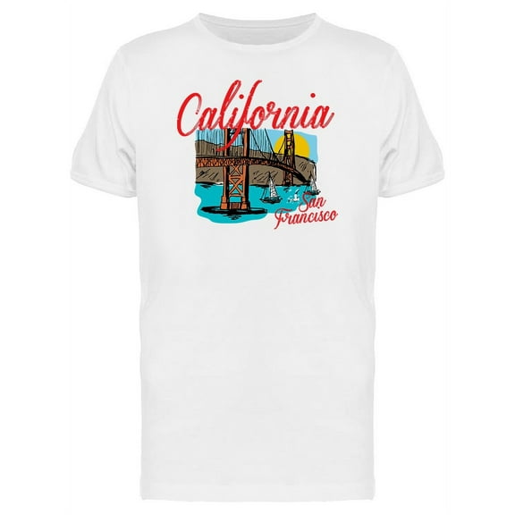 California San Francisco Bridge T-Shirt Men -Image by Shutterstock, Male x-Large