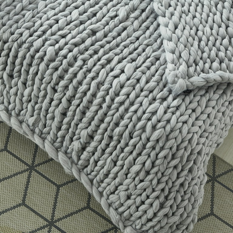 Light grey discount chunky knit blanket