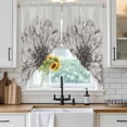 thumbnail image 6 of Vintage Spring Floral Swag Curtains for Kitchen/Bedroom/Living Room, Elegant Flowers Retro Art Scalloped Curtains 63 Inch Long, Rod Pocket Window Swag Topper Curtains Valances 2 Panels Set 36"x63", 6 of 8