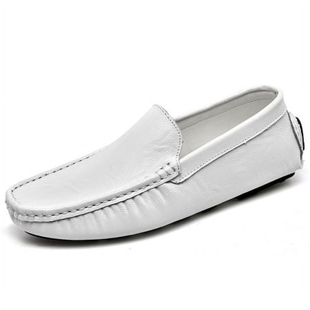 Men s Casual Loafers Slip On Leather Shoes Comfortable Driving Shoes Male Moccasins Classic Penny Loafer Flats Boat Shoes