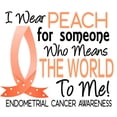 thumbnail image 3 of CafePress - Means World To Me 1 Endometrial Cancer Shirts Whit - Men's White Classic Cotton T-Shirts, 3 of 5