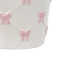 thumbnail image 6 of Mainstays 6.25" x 6.25" x 6" Round Cream and Pink Ceramic Bow Planter, 6 of 9