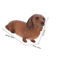 thumbnail image 2 of ADDHAT Figurita De Perro Salchicha Decorativa En Resina Color Marrón Claro Para De Hogar Y Oficina, 2 of 6