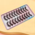 thumbnail image 7 of Jnismy 10 Pairs/Box False Lashes Wispy Curly 3D Effect Exaggerate Bushy Makeup Reusable Natural Look Artificial Eyelashes for Dating, 7 of 7