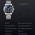 thumbnail image 4 of Belushi BW-573 Reloj De Cuarzo Luminoso Con Fase Lunar Impermeable Color Del Fondo Azul, 4 of 7