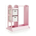 thumbnail image 4 of Guidecraft See and Store Dress Up Center - Pink: Kids' Pretend Play Clothes and Costume Armoire with Clothing Rack Storage and Mirror, 4 of 6