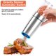 thumbnail image 5 of Molinillo de sal y pimienta de gravedad, molinillo de pimienta eléctrico de acero inoxidable, molinillo de sal automático, molinillo de especias portátil ajustable para cocina Sincero Hogar, 5 of 6