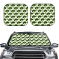 thumbnail image 2 of Honeii Cute Broccoli Print Foldable Car Sun Shade for Windshield, 2-Piece UV Protection Shade, Protects Car Interior, Ideal for Cars, Trucks, SUVs-Medium, 2 of 6