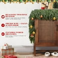 thumbnail image 4 of Guvpev 9FT Christmas Garland with 240 Cedar Branches, Real Touch Soft & Thickness Winter Cedar Garland for Christmas Decorations, Greenery Garland for Table, Mantel, Wall, Indoor Outdoor Xmas Decor, 4 of 10