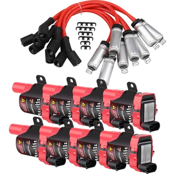 Paquete de bobinas de encendido Pindex D585 UF262 con bujías Chevy 4.8L