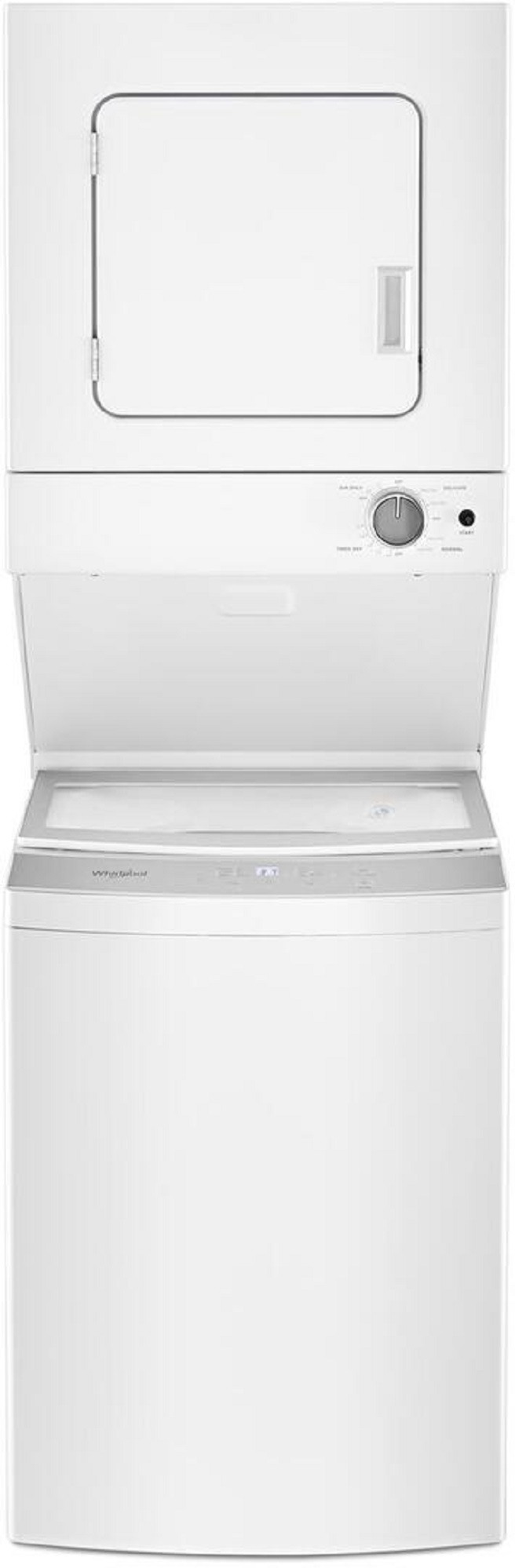 Whirlpool WET4024HW 24 Inch Electric Stacked Laundry Center with 1.6 cu