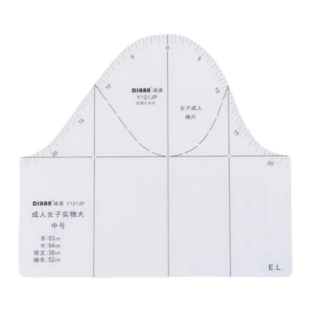 1:1 Transparent Women Cloth Design Ruler Drafting Template Garment Craft Prototype Ruler Sewing Tools Long Sleeve