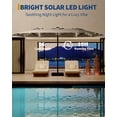 thumbnail image 3 of GloryStar 15 FT LED Patio Umbrella with Weighted Base, Double-Sided Large Canopy Incorporating 36 Lights, Great for Nighttime Use on Poolside, Garden Terrace and Backyard, 3 of 6