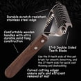 thumbnail image 2 of Rastrillo de madera de doble cara para pelo de gato (19 * 8,5 cm), peine para el aseo de perros, para eliminar el pelo de los perros, peine para el aseo de mascotas, para perros y gatos., 2 of 5