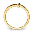thumbnail image 2 of Sterling Silver Yellow Gold-plated Antiqued Sideways Cross Ring, 2 of 6