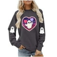thumbnail image 5 of Womens Halloween Sweatshirts Crewneck Printed Shirts Fall Winter Long Sleeve Sweaters Casual Blouses Loose Fitting Sweatshirt Pullover Top Halloween Costumes, 5 of 8