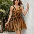 thumbnail image 3 of Tiger Skin Texture Dress Summer Street Style Dresses Female Sleeveless Printed Sundress, 3 of 7