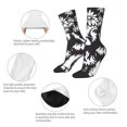 thumbnail image 4 of Honeii Floral Cow Silhouette Print Adult Socks,Crew Socks,Casual Calf Socks,Daily Wear Socks for Men & Women, Perfect for Sports, Casual and Everyday Use, 4 of 6