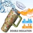 thumbnail image 5 of OBREWU Cute Boxer Dog and Flowers Florals Tumbler with Handle and Lid,Cute Boxer Dog and Flowers Florals 40oz Double Wall Vacuum Insulated Tumbler,Cups Gift for Women and Men, 5 of 7