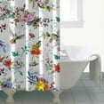 thumbnail image 5 of Wildflower and Butterfly Watercolor Shower Curtain – Vintage Floral Botanical Style, 36x72 Inches, 5 of 5