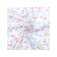 thumbnail image 4 of INSPIRE CHIC Women's Floral Stripes Printed Square Scarves, Flowers Cotton Blended Gauze Headscarf Neckerchief Red Green Blue 58x58cm, 4 of 6