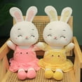 thumbnail image 3 of Poupée Lapin avec Robe Rembourrée Douce Mascotte de Dessin Animé Décorée Rayée 2023 Année du Lapin Poupée Lapin pour le Nouvel An Chinois, 3 of 7