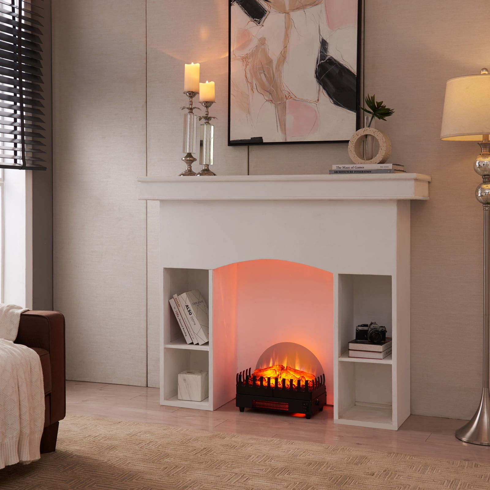 PuraFlame Electric Fireplace Log Heater, 16