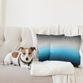 thumbnail image 4 of Ambesonne Ombre Throw Pillow Cover 2 Pack, Abstract Color Change Pattern, 24", Grey and Blue, 4 of 5