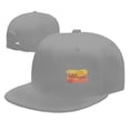 thumbnail image 4 of DouZhe Flat Brim Cap Snapback Hat, Romantic Welcome Sign Prints Adjustable Gray Adult Baseball Cap, 4 of 6