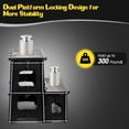 thumbnail image 3 of 2-Step Stool Foldable, Plastic Steps Stool Folding Step Ladder Two Step Stools Collapsible Step Stools for Adults for Kitchen Home Bathroom RV-Black, 3 of 9