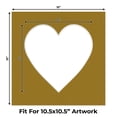thumbnail image 2 of Metallic Gold Picture Frame Mat for 15x15 Frames - Heart Opening for 11x11 Photos - 10 Mats, 2 of 7
