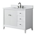 thumbnail image 5 of Vanity Art 42" Bathroom Vanity with Sink and Engineered Marble Top, Freestanding Storage Cabinet with 2 Drawers, 1 Shelf and Flip Down Tray, 5 of 8