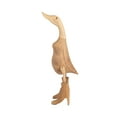 thumbnail image 6 of Duck Figurine for Home Decor - Wooden Sculpture for Bathroom, Office, and Living Room Detail - Handcrafted Bamboo Wood Ornament with Boho Style and Boot Design for Shelf - 21?, Brown, 6 of 16