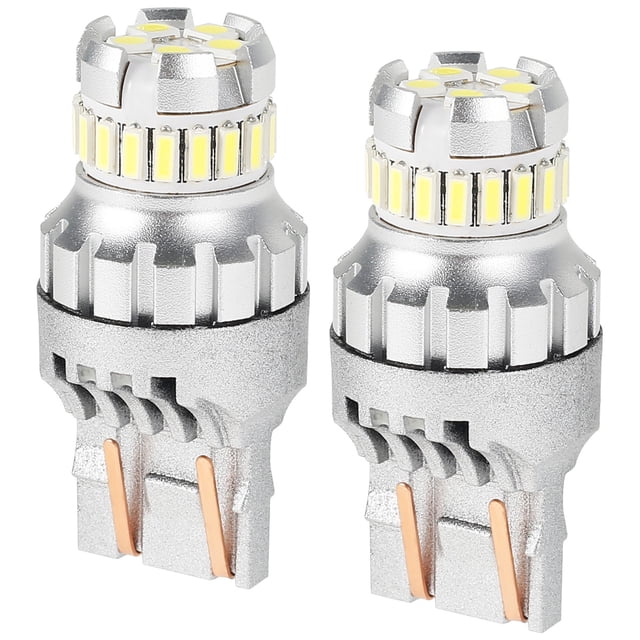 Muyoka 2 bombillas LED DC 12 V-24 V T20 con 23 LED 1200 lm luces traseras de coche LED 7000 K bombillas de luz antiniebla blanca IP67 impermeable T20 luz de freno luz de señal de giro bombilla de repu Muyoka Hogar
