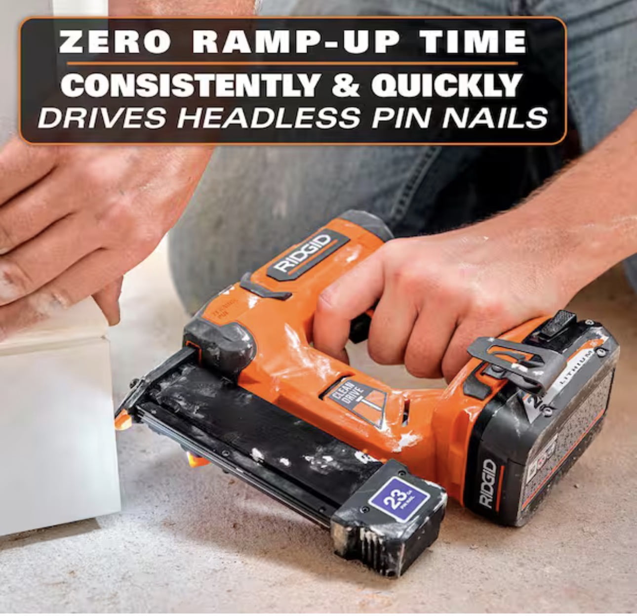 RIDGID 18V Cordless 23-Gauge 1-3/8 in. Headless Pin Nailer (Tool Only)